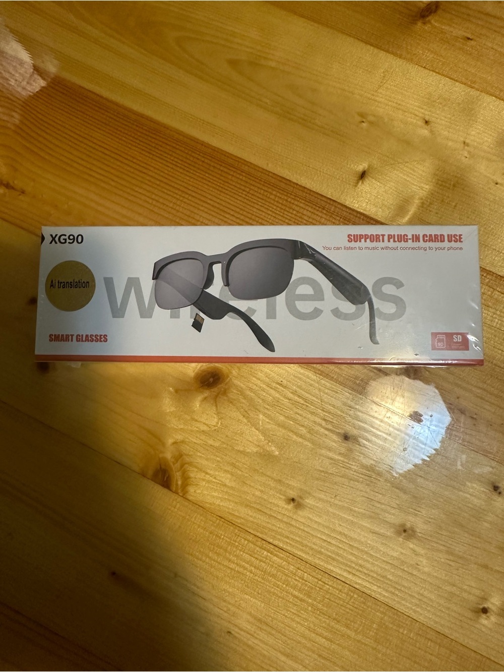 Wireless Smart Glasses in Black - Audio & AI Translation